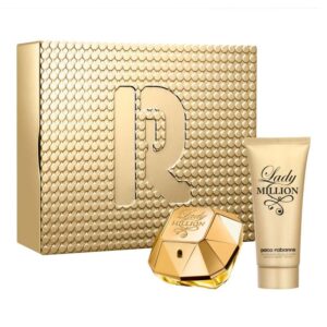 KIT LADY MILLION RABANNE FEMININO - EAU DE PARFUM 80ML + LOÇÃO HIDRATANTE CORPORAL 100ML