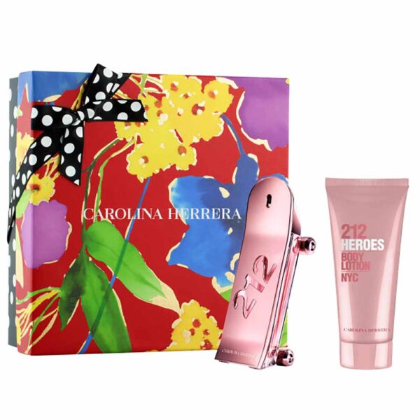 COFFRET CAROLINA HERRERA 212 HEROES - PERFUME FEMININO EDP + CREME CORPORAL KIT