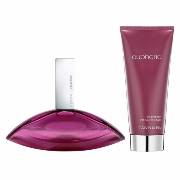 CALVIN KLEIN EUPHORIA FOR WOMEN COFFRET PERFUME FEMININO EDP + LOÇÃO CORPORAL KIT - Imagem 3